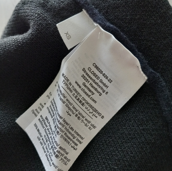 Closed Wool Blend Double-Face Jumper Navy Oversized XS - Picture 10 of 15